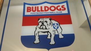 Rare Vintage Footscray Bulldogs Bar Mirror Western Afl Vfl Football