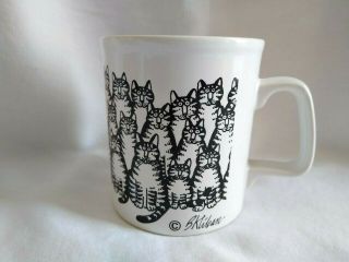 Vintage B.  Kliban Cat Crowd Coffee Cup Mug By Kiln Craft