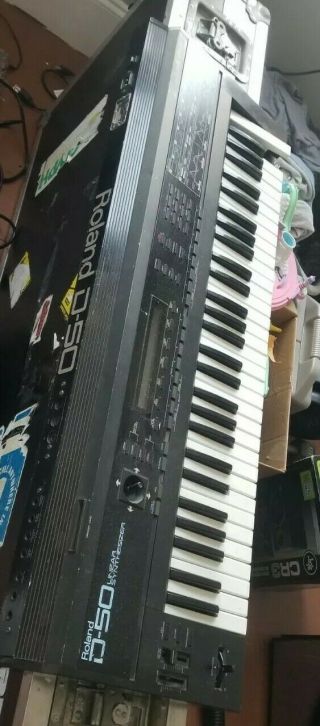 Roland D - 50 Digital Linear Synthesizer Keyboard 61 Key Ac100v Vintage 1987 80 