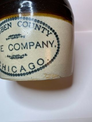 Steuben County Wine Co.  Chicago Antique Red Wing Stoneware Jug 6