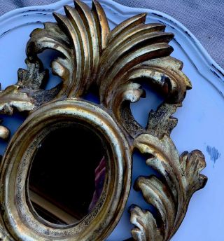 Antique 18th Century French Water Gilded Wood Mirror 5