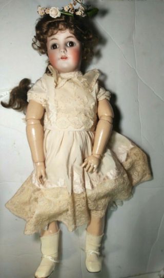 Antique Doll German Bisque 24 " Handwerck Halbig Oriignal Sleep Eyes