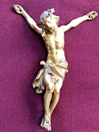 18th Century Carved Gilded Wood Corpus Of Christ Ca.  1760