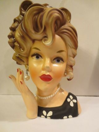 Vintage Lady Head Vase Brinn 