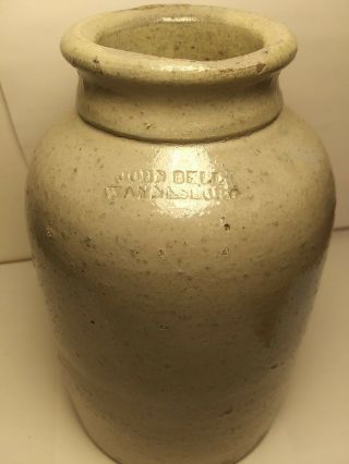 AntiqueJohn Bell Waynesboro Pa Stoneware Canning Crock 2