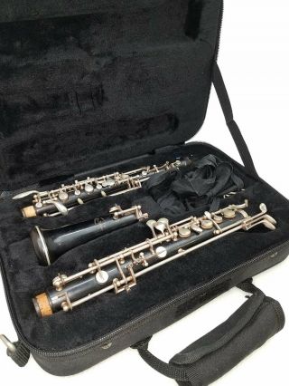 Vintage La Marque Paris France Oboe In Case
