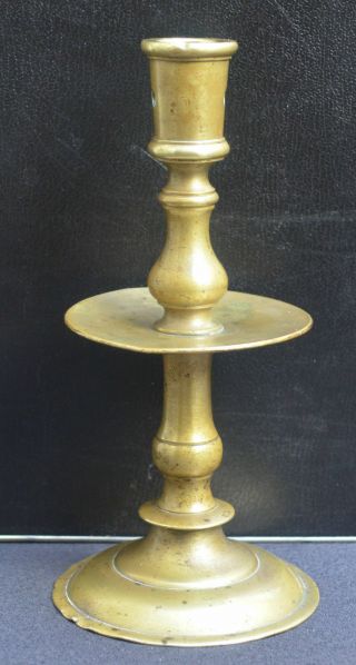 Antique Bronze Candlestick,  Dutch 17th.  Century
