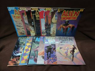 Alien Encounters 1 2 3 4 5 6 7 8 9 10 11 12 13 14 Eclipse Comics Set Run Sci Fi