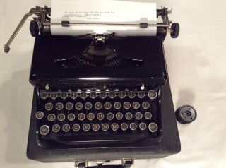 Vintage 1938 Royal - Model O Portable Typewriter Types Very Well - Luster