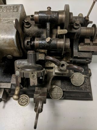 Keil Lock Company 2 Vintage Key Cutting Machine 4