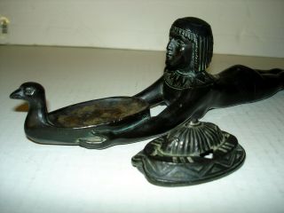 Ronson Art Metal Queen Of The Nile Incense Burner Egyptian Renaissance