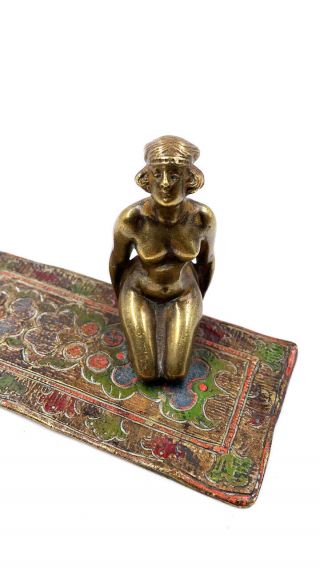 Vienna Austrian Bronze Made By Franz Bergman Female Nude,  On Carpet