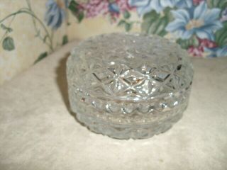 Vintage Kristal Zajecar 24 Lead Crystal Small Round Shaped Trinket Box
