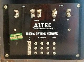 VINTAGE ALTEC LANSING N - 500 - C DIVIDING NETWORK 2