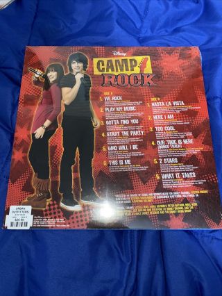 Camp Rock RED Colored Vinyl LP; Disney Soundtrack Jonas Brothers Demi Lovato 2