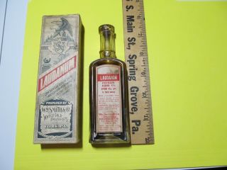 Rare - Vintage 1800s Wm Smith & Co Laudanum Medicine Bottle York Pa