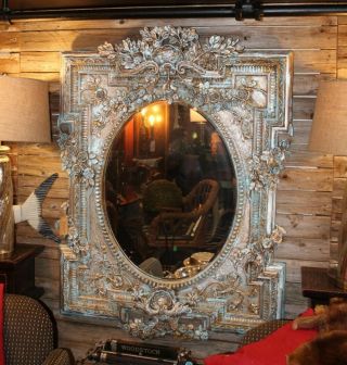 Large Decorative French Provincial Style Mirror