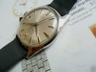 41 Jewel Vintage S/S 1970 ' s Men ' s Helzberg Date - O - Matic Automatic Swiss Watch 5