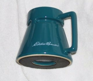 Eddie Bauer Hotjo Mug Cup Green Teal Travel Coffee Tea Cocoa Ceramic 5 " Tall