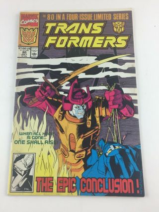 Transformers 80 (1991 Marvel Comics) Rare Last Issue 80 In Four - Issue Series