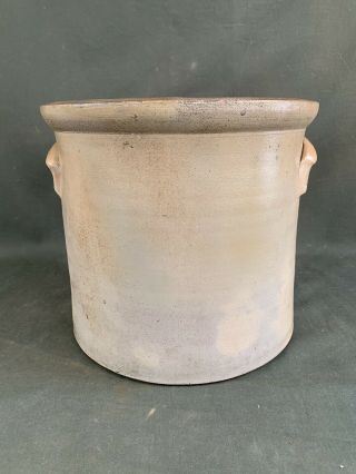 Antique Whites of Utica 2 Gallon Stoneware Crock with Blue Eagle and Flower 5