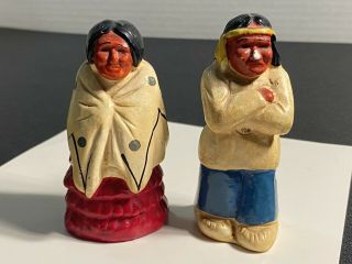 Unique Vintage Native American Salt And Pepper Shakers