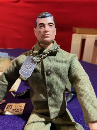 Vintage 1964 Gi Joe Action Soldier W/ Rare Early Issue Equipment