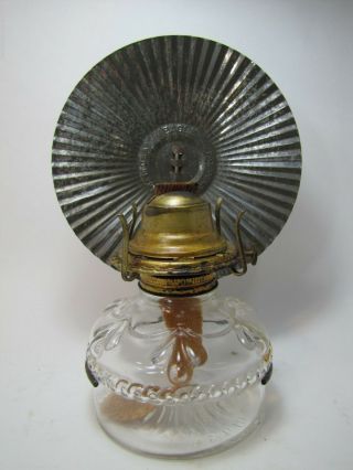 Old Eagle Oil Lamp With Tin Reflector Light Made In U.  S.  A.  Pat Pending