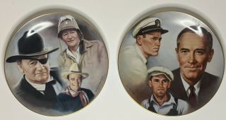 Vintage John Wayne And Henry Fonda Collectors Gold Rim Plate Hackett American
