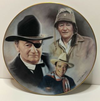 Vintage John Wayne and Henry Fonda Collectors Gold rim Plate Hackett American 3