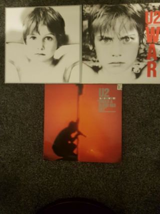 U2 Vinyl Records Boy/ War And Under Blood Red Sky Live