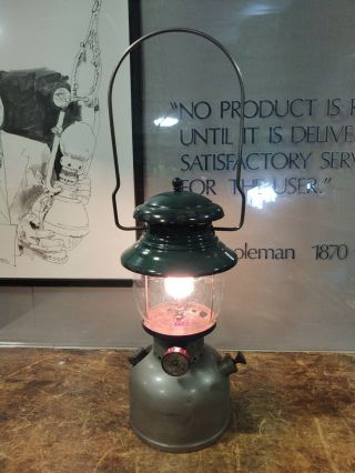Vintage 1959 Coleman 202 Single Mantle Lantern Dated 6/59 Pyrex Globe