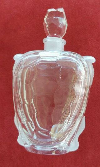 Rare Vintage French Perfume Scent Bottle Baccarat Crystal Figural " Turtle "