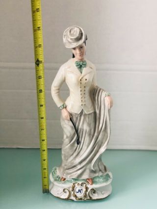 Capodimonte Ginori Italy Large Porcelain Elegant Lady With Hat Figurine Vintage