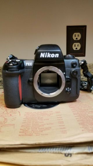Vintage Nikon F100 Camera Black Body Only In Very