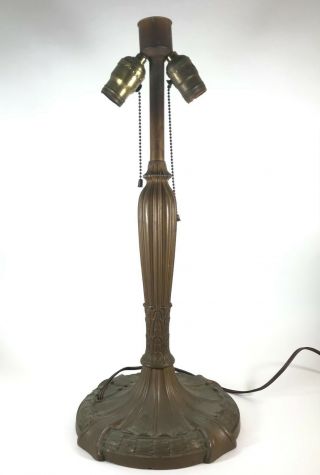 Antique Art Deco Table Lamp Base For Slag Glass Shade Vintage 20 " H