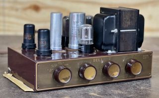 Vtg 1950s Bell Sound Labs Mono Tube Audio Amplifier Amp Model 2122 C Powers On