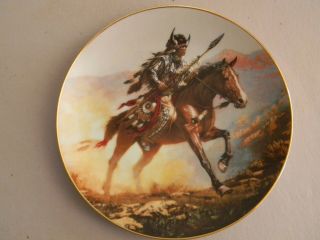 Mystic Warrior Collector Plate - Spirit Of The Plains - By Chuck Ren - 1992
