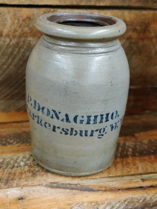 8 " A.  P.  Donaghho Canning Jar In Fabulous.  Rare Size And A Clear Script
