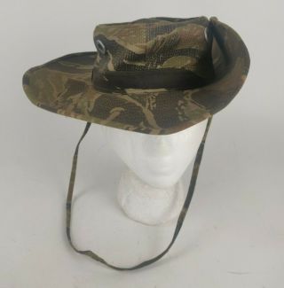 Vintage Military Tiger Stripe Pattern Camo Tropical Bush Boonie Hat Cap Unmarked 2