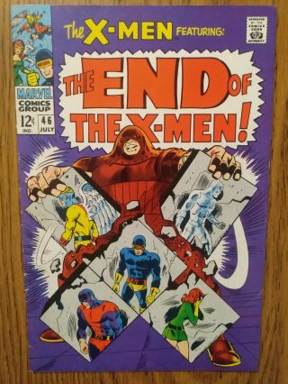Marvel X - Men 46 Silver Age Comic Book Juggernaut End Of The X - Men July 1968
