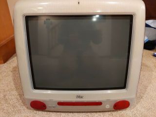 Rare Apple Imac M5521 Vintage Computer Red G3 450 Dv