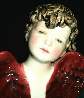 Antique Austria Wien Goldscheider Artist Dakon Cherub Angel Porcelain Figurine