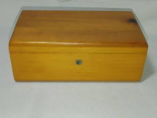 Vintage Lane Furniture Small Knotty Pine Wood Chest Jewelry Keep Sake Box W Key