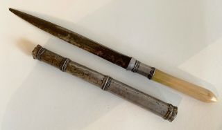 ANTIQUE BURMESE SILVER DHA Knife DAGGER vintage SOUTHEAST Old ASIAN SWORD 2