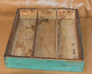 Vintage Wood Box,  Divided,  Wall Hanging Shelf,  Rustic Decor,  Paint
