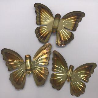 Vintage Brass Butterfly Wall Art Accent Decor 3d Mid Century Modern Metal
