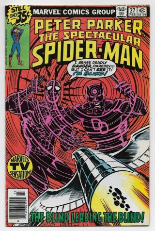 Spectacular Spider - Man 27 (2/79 Marvel) Vf/nm (9.  0) 1st Miller Daredevil Art