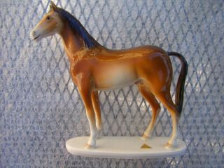 Vintage Horse Figurine Royal Dux Bohemia Czech Republic Porcelain Hand Painted