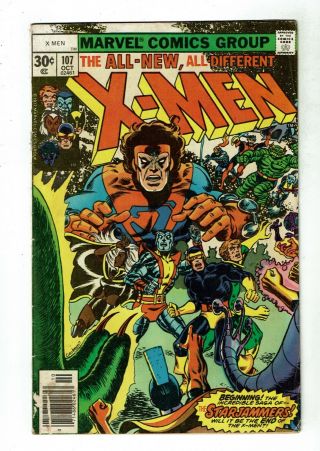 Uncanny X - Men 107,  Vg - 3.  5,  1st Gladiator,  Raza,  Titan,  Hepzibah,  Mentor
